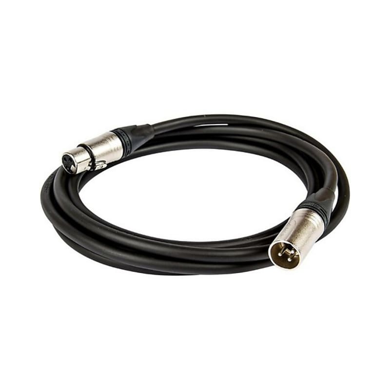 New Pro-Lok XLR Male to Female Microphone Cable 3 Ft Foot Feet Black - PCM3X-BLK-NK image 1