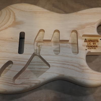 Unfinished Allparts SBAO 1 Piece Swamp Ash Stratocaster Body 4 Pounds 6.5 Ounces! image 1