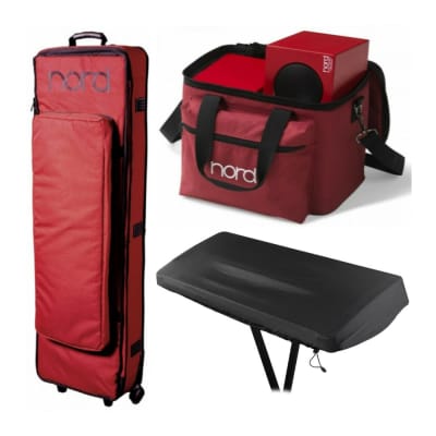 Nord Soft Case for Piano 5 73 (with Wheels) Bundle with Nord Soft Case for Piano Monitors V2 and Dust Cover (3 Items)