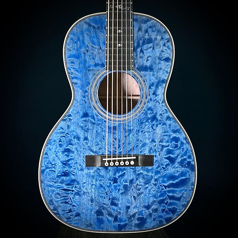 Dr.Martin 00s made in England激美！ブルースウェード Martin MV 00-12 Fret Maple - Trans Blue | Reverb