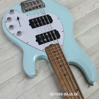 Sterling by Music Man StingRay Ray35 HH Roasted Maple, Daphne Blue image 2