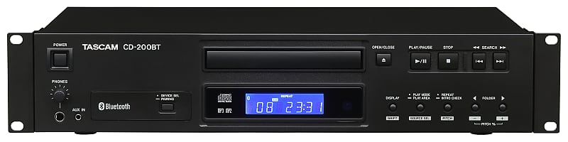 Tascam CD-200BT Rack-Mount CD Player with Bluetooth CD200BT image 1