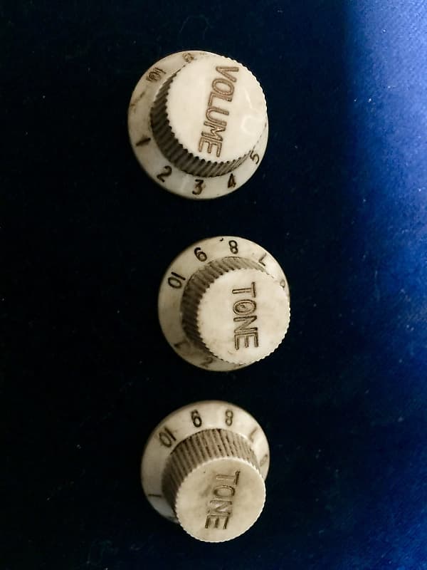 Stratocaster Knobs AGED fits Fender old white Reverb