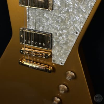 Gibson Explorer Centennial 100th anniversary of Gibson from 1995 in gold with original case image 5