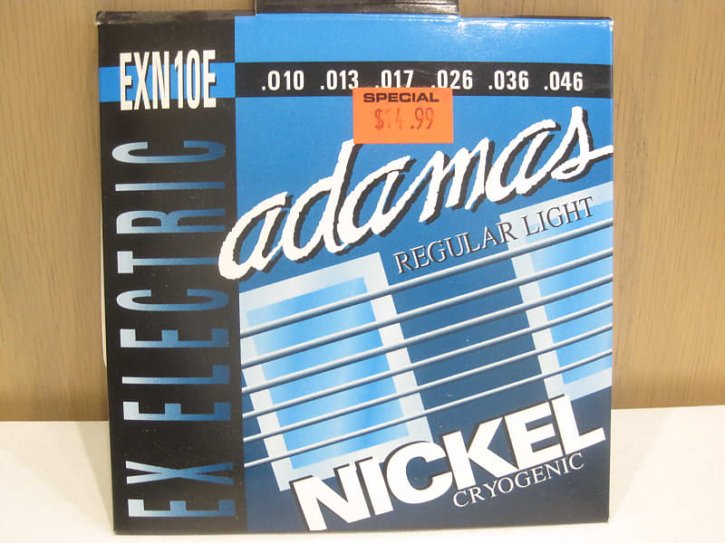 Adamas EXN10E Nickel Cryogenic Regular Light 10-46 Electric Guitar Strings - 3 Packs image 1