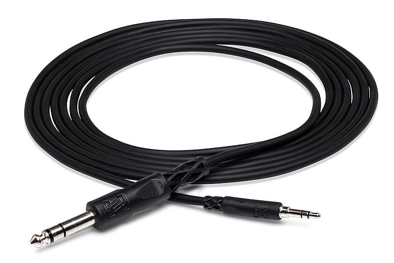 Hosa CMS-110 3.5 mm TRS to 1/4" TRS Stereo Interconnect Cable, 10 Feet image 1
