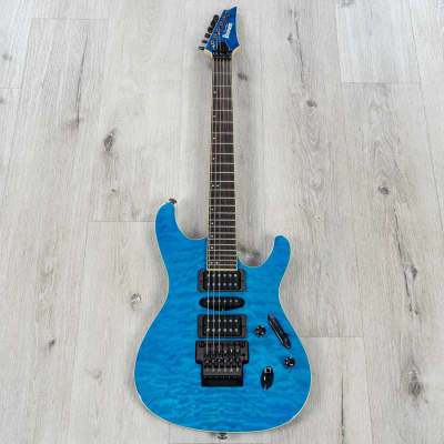 Ibanez S6570Q S Prestige Guitar, Natural Blue, Macassar Ebony Fretboard image 3