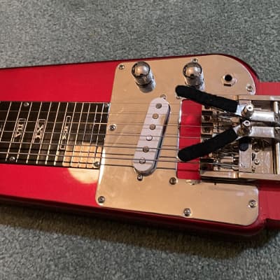 Rogue Red Lap steel guitar w/benders NO LEGS felt fabric on