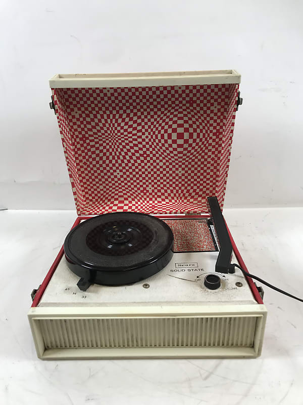 Vintage Sears Record Player with outlets Speaker