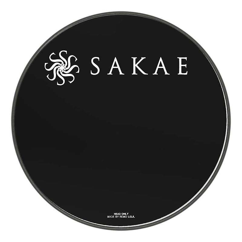 Sakae Bass Drum Logo Head Powerstroke 3 Ebony 20 Reverb 0852