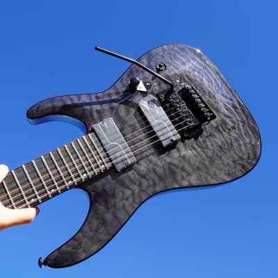 ESP LTD SIGNATURE SERIES BUZ-7 - See Thru Black 7-String Electric Guitar w/  Case | Reverb