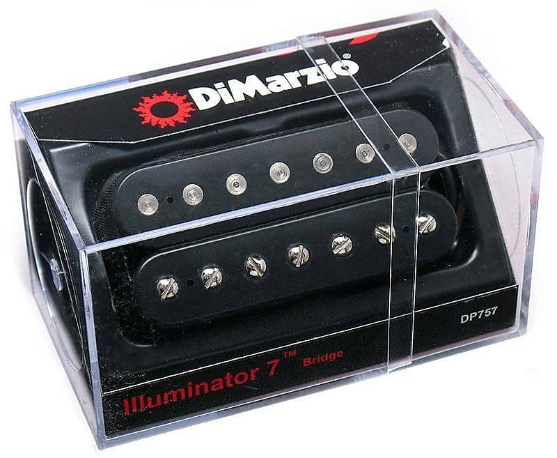 DiMarzio DP757BK John Petrucci ILLUMINATOR 7-String Bridge Position Humbucker Black image 1
