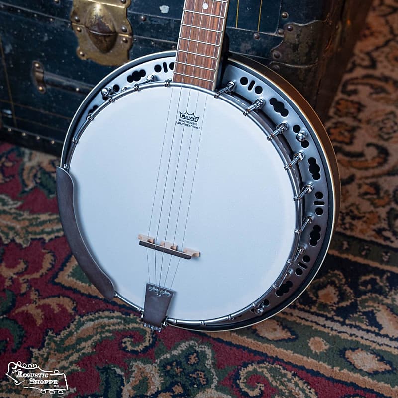 Ortega Falcon Series 5-String Banjo, Transparent Green