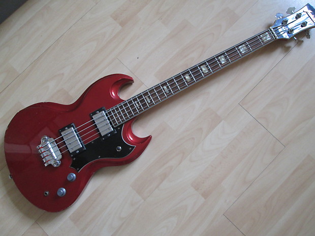 Jedson SG bass - early 70's made in Japan - red | Reverb