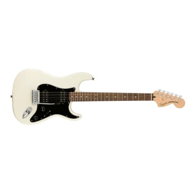 Fender Squier Affinity Series Stratocaster HH 6-String Electric Guitar with Indian Laurel Fretboard (Right-Handed, Olympic White) image 2