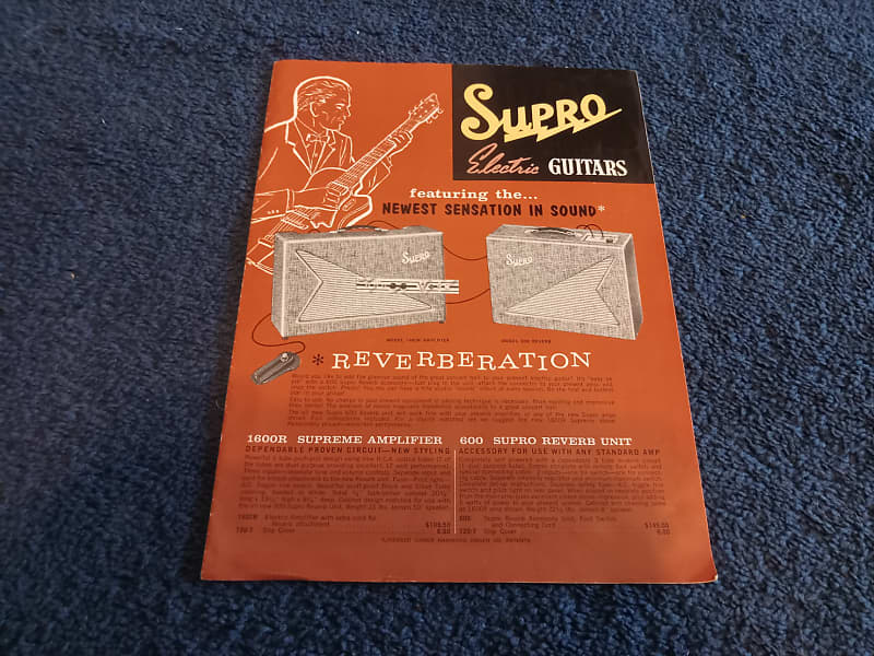 Vintage 1961 Supro Electric Guitar, Amplifier Catalog! Rare, Reverb