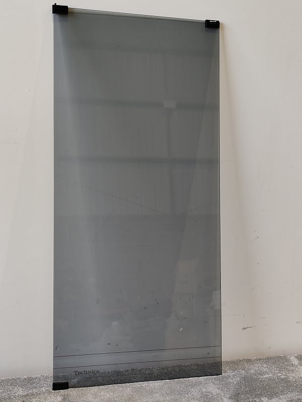 Technics Hi-Fi Cabinet Glass Door with Technics logo – Vintage - Very Good  			