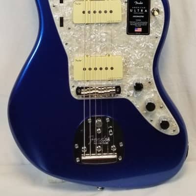 Fender American Ultra Jazzmaster, Maple Fingerboard, Cobra Blue, Molded Case 2023 image 9