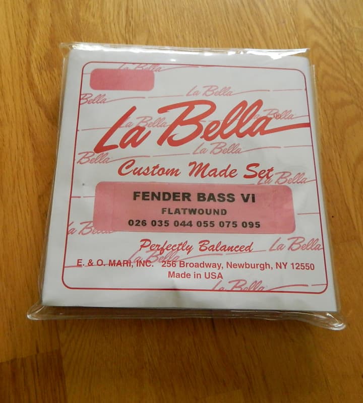 La Bella Fender Bass VI flatwound strings Reverb