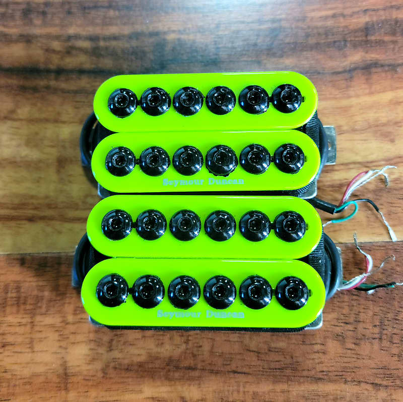 Seymour Duncan SH8s Invader Humbucker Set Neon Green Reverb