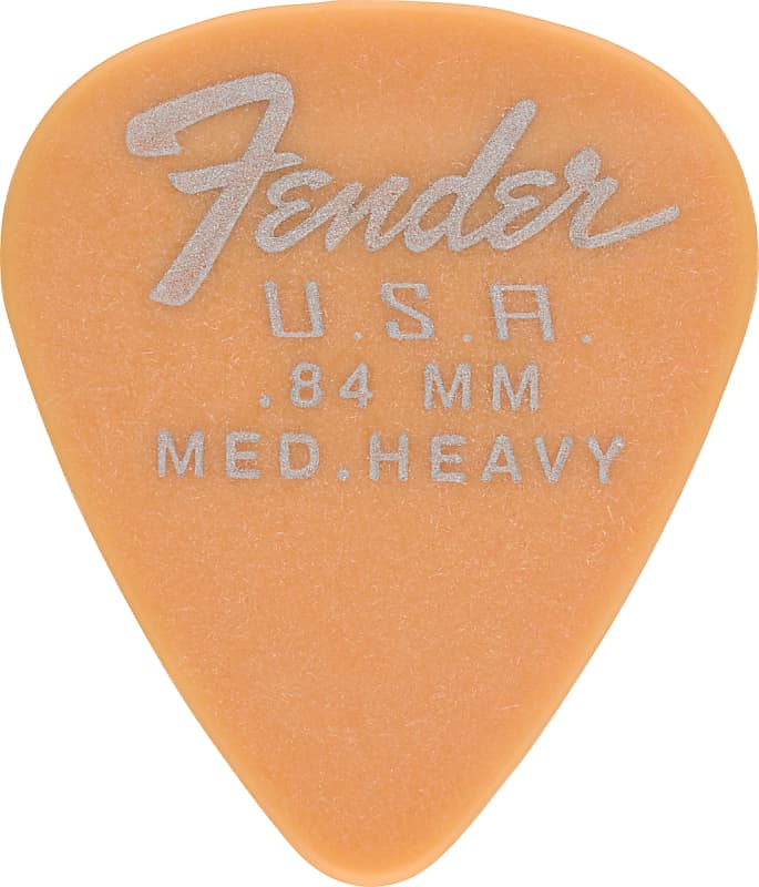 Fender - Dura-Tone 351 Shape, .84, Butterscotch Blonde, 12-Pack Guitar Picks image 1