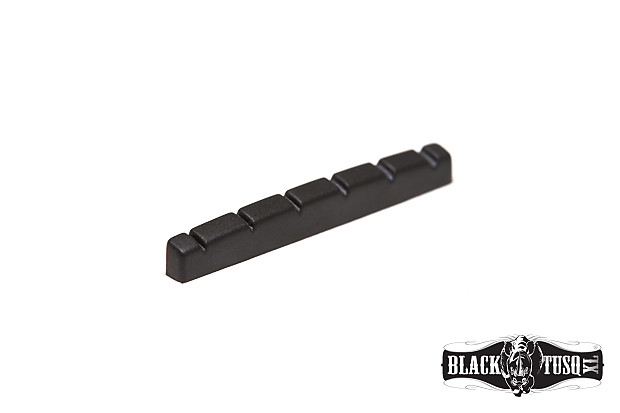 Graph Tech PT-5042-00 BLACK TUSQ XL 1-3/8" Slotted Flat-Bottom Strat-Style Nut image 1