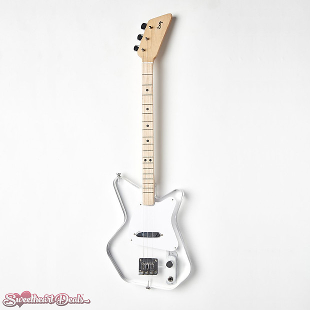 Loog Pro Lucite 3-Stringed Electric Guitar Clear image 1