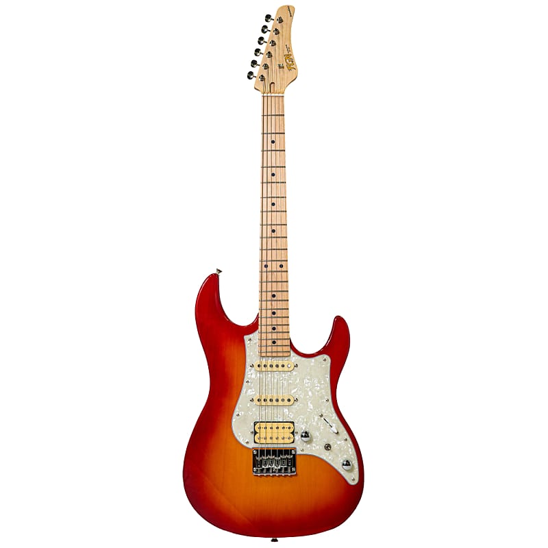 FGN Fujigen Boundary Odyssey BOS-M Guitar, Maple Fretboard, Cherry Sunburst image 1