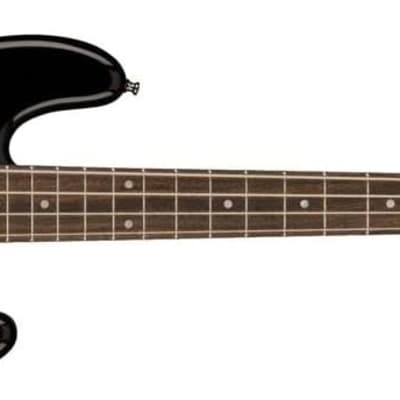 Squier by Fender Mini Precision Short Scale Bass Guitar with 2-Year Warranty, Laurel Fingerboard, Sealed Die-Cast Tuning Machines, and Split Single-Coil Pickup, Maple Neck, Black image 7
