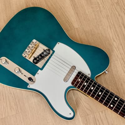 T-Style Partscaster Custom Electric Guitar Ocean Turquoise w/ Fender Licensed Neck, Tweed Case image 8