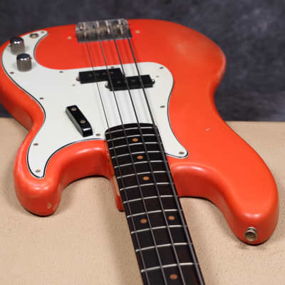 1964 Fender Precision Bass - Fiesta Red - OHSC image 15