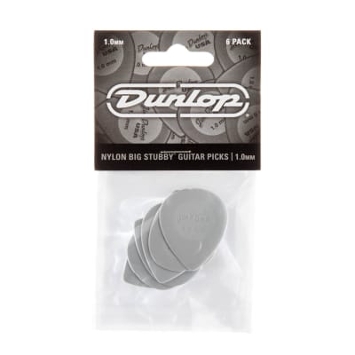 Dunlop 445P10 Nylon Big Stubby 1.0mm Guitar Picks (6-Pack
