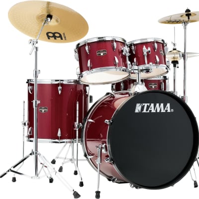 Tama Imperialstar IE52C 5-piece Complete Drum Set with Snare Drum and Meinl Cymbals - Candy Apple Mist