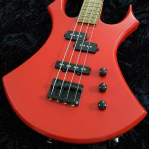 BC RICH Vintage 1989 Virgin Bass Guitar Platinum Series Ferrari Red Maple Neck image 2