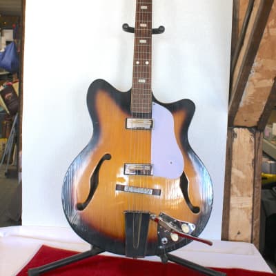 1960's Kent 551 Americana Guitar Sunburst With Gig Bag May Need Repair for sale