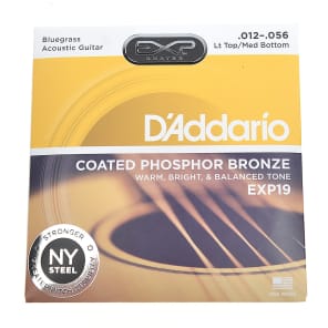 D'Addario EXP19 Light Top Medium Bottom Bluegrass Acoustic Guitar Strings