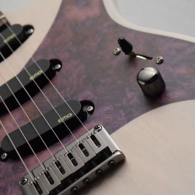 RUNT GUITARS Homemade Instruments SS "SPECIAL" -Trans White & Purple- ≒3.6kg [Made in Japan][GSB019] image 6