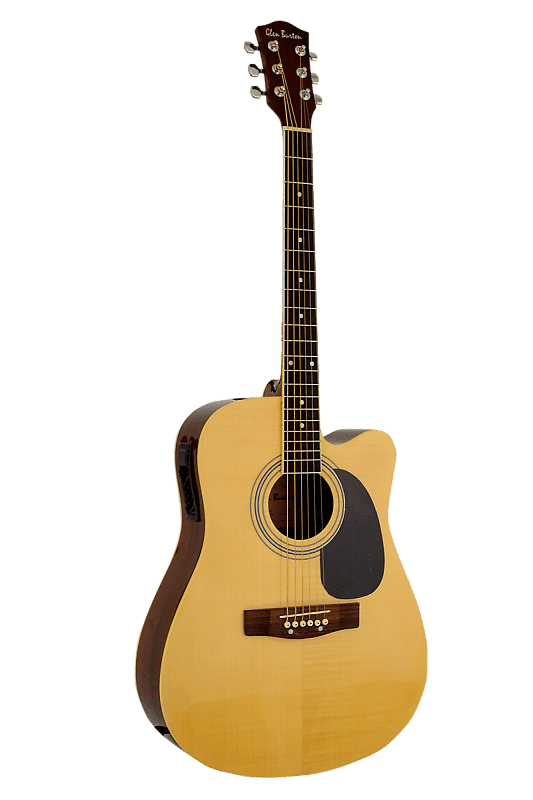 Glen Burton GA204CE NT Spruce Top Cutaway Mahogany Neck 6 String Acoustic Electric Guitar Natural