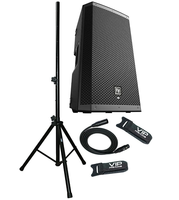 EV ZLX-12BT Active DJ 1000W PA Powered Bluetooth Amplified Speaker Stand & Cable image 1
