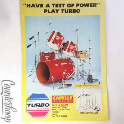 Capelle Turbo Drums Flyer Advert Jacques Vintage 80s Deep Bass Paris France IMRW image 1