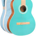 Cordoba Protégé C1 Matiz Classical Guitar in Aqua with Color-Matching Recycled Nylon Gig Bag