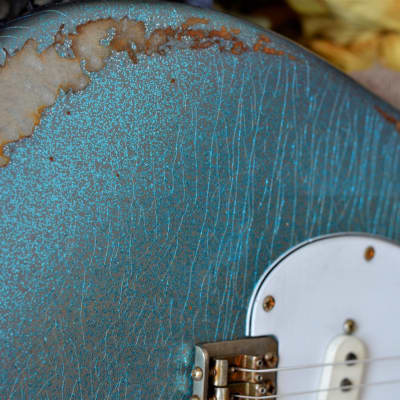 Fender Stratocaster Custom Blue  Sparkle Custom Nitro Relic image 11