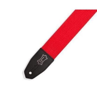 Levy's 2 inch Wide Red Cotton RipChord Guitar Strap. image 3
