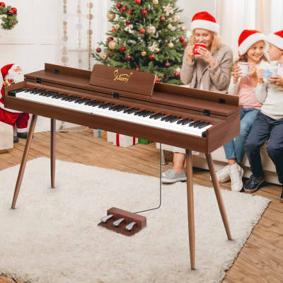 Kemble Minx Miniature Piano Walnut Reverb