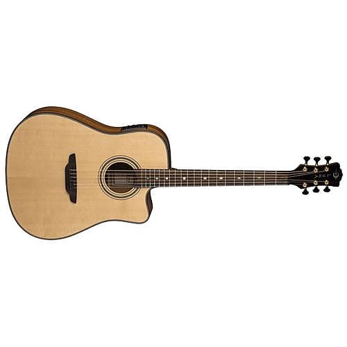 Luna Art Recorder All Solid Wood Dreadnought Cutaway 6-String