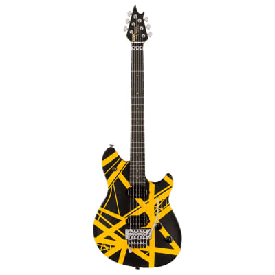 Open Box EVH Wolfgang Special Satin Striped Electric Guitar - Black/Yellow image 2