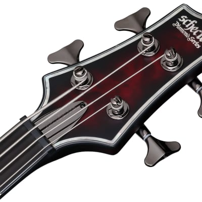 Schecter Hellraiser Extreme-4  Crimson Red Burst Satin CRBS Electric Bass + Hard Case Extreme 4 image 4