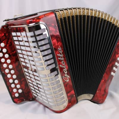 NEW Red Galotta Weltmeister 406 Diatonic Button Accordion CF 21 8 image 1