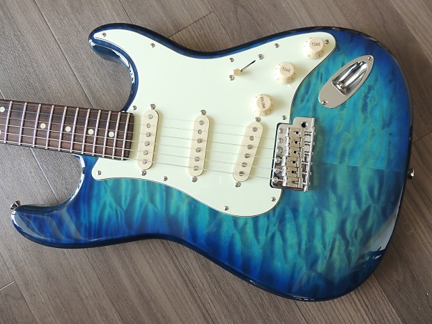 Fender Stratocaster ST62/QT 2013 Blue Quilted Top | Reverb