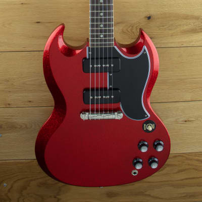 Gibson Custom 1963 SG Special Reissue Lightning Bar Gloss Red Sparkle 500663 image 3